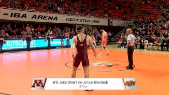 157lbs- Jonce Blaylock, Oklahoma State vs Jake Short, Minnesota