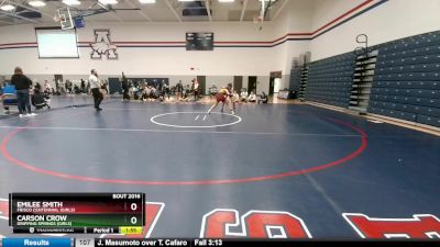 114 lbs Round 1 - Carson Crow, Dripping Springs (Girls) vs Emilee Smith, Frisco Centennial (Girls)