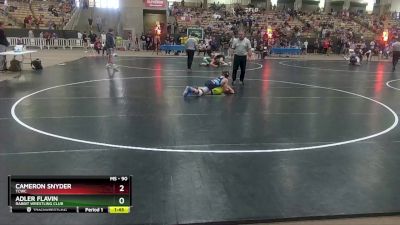 90 lbs Cons. Round 2 - Cameron Snyder, TCWC vs Adler Flavin, Rabbit Wrestling Club