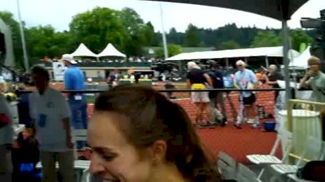 Jenny Barringer - Celebration after 3:59 at Pre