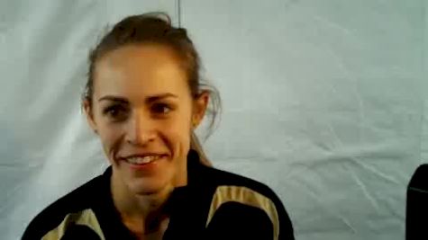 Jenny Barringer after becoming the third American woman to break 4:00