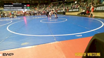 105 lbs Consi Of 32 #2 - Huck Kalvig, Viking Wrestling Club (IA) vs Warren Hoffschneider, Bear Cave