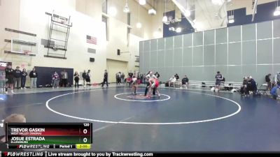 120 lbs Champ. Round 1 - Trevor Gaskin, West Valley (Yakima) vs Josue Estrada, Ellensburg