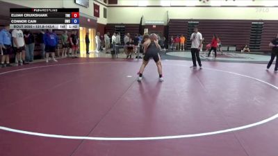 131.8-143.4 Champ. Round 1 - Elijah Cruikshank, Trojan Warrior Elite vs Connor Cain, Dubuque Wrestling Club
