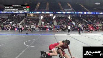 75 lbs 3rd Place Match - Jenna Herl, Hoxie Kids Wrestling Club vs Addyson Harding, Hays Wrestling Club