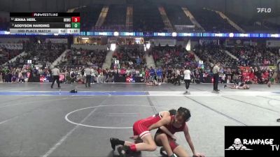 75 lbs 3rd Place Match - Jenna Herl, Hoxie Kids Wrestling Club vs Addyson Harding, Hays Wrestling Club