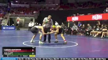 160 lbs Quarterfinal - Carson Martinson, 2-Southeast Polk vs Dax Clatt, 7-Indianola