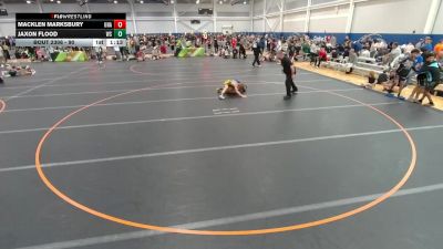 90 lbs Semifinal - Jaxon Flood, Unattached vs Macklen Marksbury, Unattached