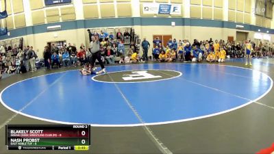 49 lbs Round 2 (10 Team) - Nash Probst, East Noble TUF vs Blakely Scott, Indian Creek Wrestling Club (M)