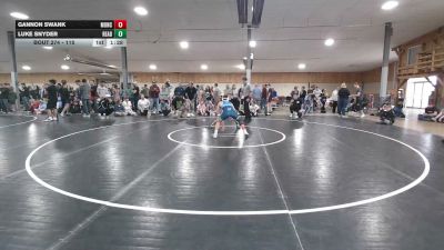 115 lbs Quarterfinal - Gannon Swank, Muncy vs Luke Snyder, Reading
