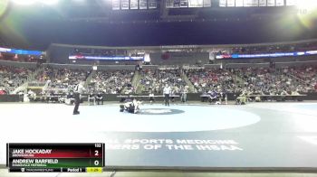 132 lbs Champ. Round 1 - Jake Hockaday, Brownsburg vs Andrew Barfield, Evansville Memorial