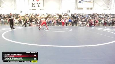 145 lbs Cons. Round 2 - Jason Aroosian Jr, Club Not Listed vs Trevor Rodriguez, Shenendehowa Wrestling Club