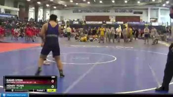 285 lbs Round 2 (3 Team) - Henry Yuan, Edgemont Sr vs David Stein, Falconer-Cassadaga Valley