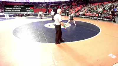 1A 175 lbs Champ. Round 1 - Carson Thornton, Mt. Zion vs Ismael Martinez, Chicago (C. Hope Academy)