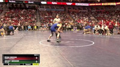 1A-132 lbs Quarterfinal - Brody Brisker, Wilton vs Ryan Groom, North Mahaska