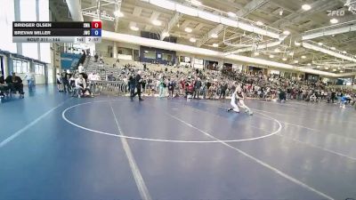 144 lbs Cons. Round 2 - Bridger Olsen, Sanderson Wrestling Academy vs Brevan Miller, JWC