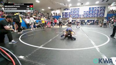 70-73 lbs Rr Rnd 2 - Melissavette Alba, Cowboy Wrestling Club vs Myles Flesner, Team Tulsa Wrestling Club