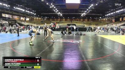 150 lbs Cons. Round 4 - Aiden Hutchins, Zephyrhills Christian vs Andrew Sheffield, Central (Carroll)