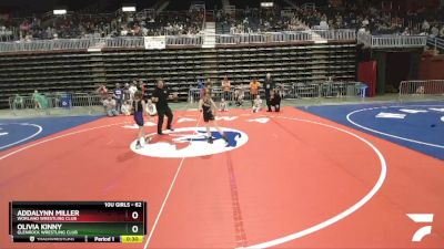 62 lbs 2nd Place Match - Olivia Kinny, Glenrock Wrestling Club vs Addalynn Miller, Worland Wrestling Club