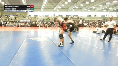 132 lbs Rr Rnd 3 - Kaden McDonald, MF Dynasty Black - HSB vs Antonio Boni, Quest School Of Wrestling Black - HSB