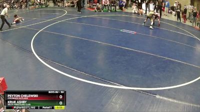 50 lbs Semifinal - Krue Ashby, Delta Wrestling Club vs Peyton Chelewski, Colorado Outlaws