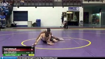 197 lbs Cons. Round 2 - Don Phillips II, Buena Vista University vs Clay DeBaillie, Augustana College (Illinois)