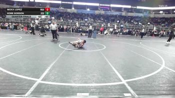 70 lbs Quarterfinal - Moxx Lopez, Proving Grounds vs Kobe Gordon, Jesup Mat Club