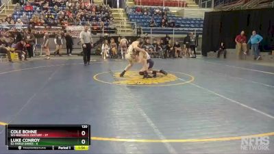 120 lbs Quarterfinals (8 Team) - Luke Conroy, E2-Fargo Davies vs Cole Bohne, W3-Bismarck Century