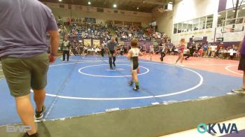 46 lbs Round Of 16 - Logan Pelayo, Bristow Elementary Wrestling Club vs Wyatt Dorsey, Mannford Pirate Youth Wrestling