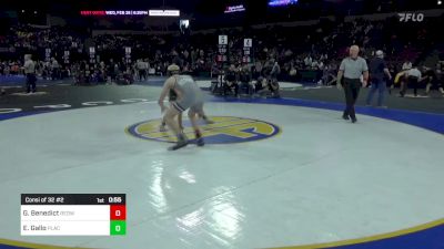 138 lbs Consi Of 32 #2 - Gunner Benedict, Redwood (CS) vs Enzo Gallo, Placer