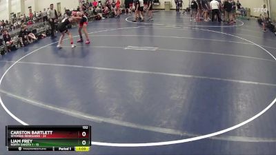 132 lbs Round 3 (6 Team) - Liam Frey, North Dakota 1 vs Carston Bartlett, Wyoming Renegades