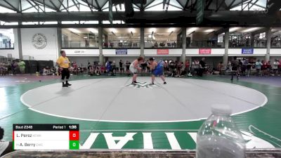 230-331 lbs Quarterfinal - Anthany Berry, Clinton Wrestling Club vs Leonardo Perez, Wheeling High School