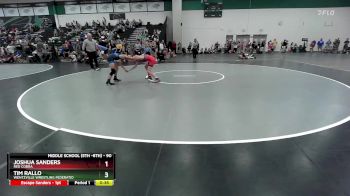 90 lbs Cons. Round 3 - Joshua Sanders, Red Cobra vs Tim Rallo, Wentzville Wrestling Federatio