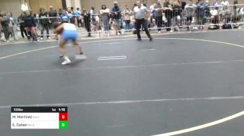 109 lbs Quarterfinal - Marlina Martinez, Salem Elite Mat Club vs Ella Cohen, Palo Alto Elite WC