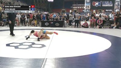 110 lbs Cons. Rd Of 16 - Sora Mae Bukoski, Maine vs Ayda Miller, Wisconsin