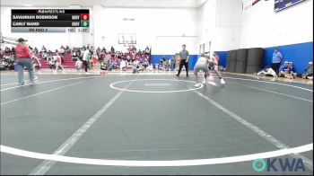 105 lbs Rr Rnd 2 - Savannah Robinson, Grover Rains Wrestling Club vs Carly Ward, Grover Rains Wrestling Club