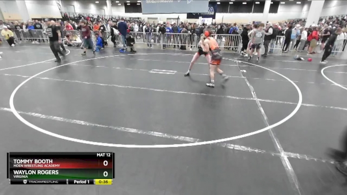 113 lbs Cons. Round 4 - Tommy Booth, Moen Wrestling Academy vs Waylon ...