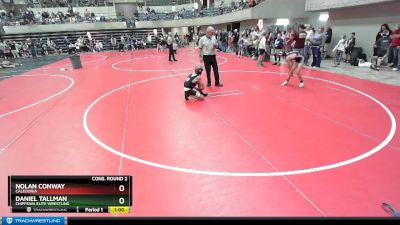 95 lbs Cons. Round 2 - Daniel Tallman, Chippewa Elite Wrestling vs Nolan Conway, Caledonia