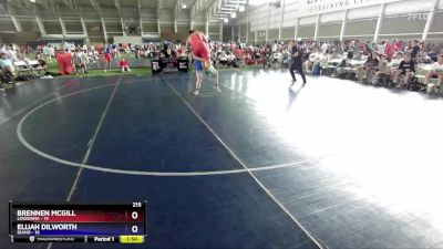 215 lbs Quarterfinals (8 Team) - Brennen McGill, Louisiana vs Elijah Dilworth, Idaho