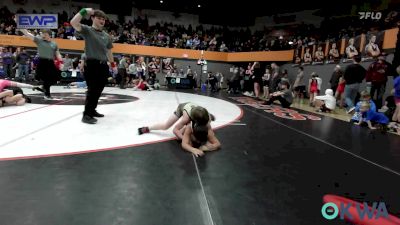 64 lbs Consi Of 4 - Cooper Reser, Blanchard Youth Wrestling Club vs Wesley Barnes, F-5 Grappling