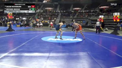 157 lbs Cons. Round 2 - Jacob Woodburn, Coast Guard vs Michael Macias, Augustana (IL)