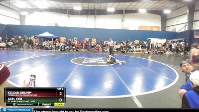 75 lbs Cons. Round 1 - Kelsan Krumm, Timberline Youth Wrestling vs Axel Cox, St. Maries Wrestling Club