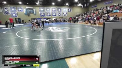 115 lbs Cons. Round 3 - Haley Sarabia, San Luis Obispo vs Alondra Perez, Nipomo