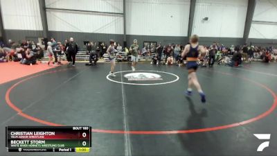 82 lbs Quarterfinal - Beckett Storm, White River Hornets Wrestling Club vs Christian Leighton, Yelm Junior Wrestling