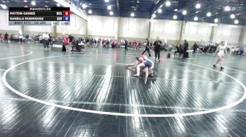 105 lbs 3rd Place - Payton Gaines, Well Trained vs Danella Rodriguez, Caveman Wrestling