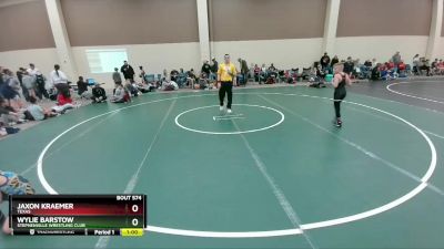 74 lbs Semifinal - Jaxon Kraemer, Texas vs Wylie Barstow, Stephenville Wrestling Club