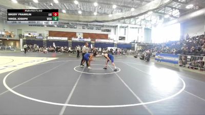 138 lbs Round 3 (3 Team) - Brody Franklin, Long Beach Sr vs Virgil Joseph, Webster Schroeder High Sch