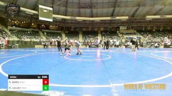 100 lbs 2nd Place - Ryan Addis, Graham Future Falcons vs Karter Locust, Cowboy Wrestling Club