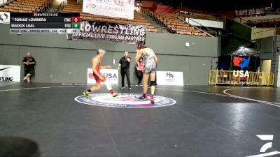 Junior Boys - 150 lbs Champ. Round 2 - Gabriel Lemos, Temecula Valley High School Wrestling vs Cylas Tijerino, Golden State Wrestling Club