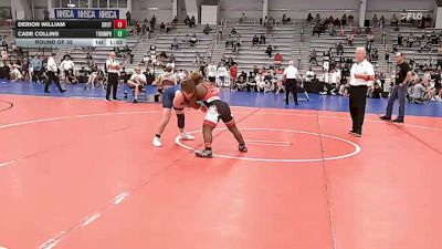 120 lbs Round Of 32 - Derion William, Team Shutt Rioux - HSB vs Cade Collins, Triumph Blue - HSB